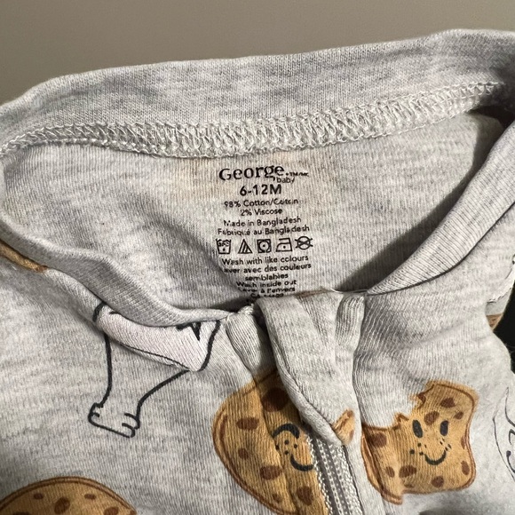 Gray Cookie and Milk Print Kids One Piece - Picture 5 of 5